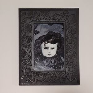 Vintage Creepy Doll Gothic Framed Print  ~ Horror Art 9x7